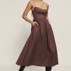 Reformation Vinny Dress - Size 2   Color Cafe